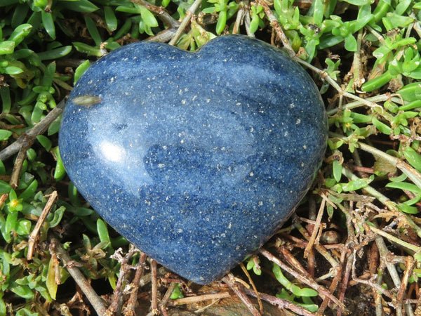 Polished Lazulite Hearts x 6 From Ambatofinandrahana, Madagascar - TopRock