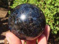 Polished Blue Iolite / Water Sapphire Spheres  x 2 From Northern Cape, South Africa - Toprock Gemstones and Minerals