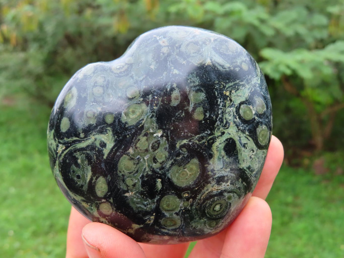 Polished Stromatolite / Nebula Stone Kombaba Hearts x 4 From Madagascar - TopRock