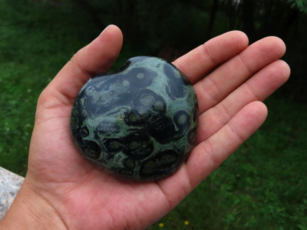 Polished Stromatolite / Nebula Stone Kombaba Hearts x 4 From Madagascar - TopRock