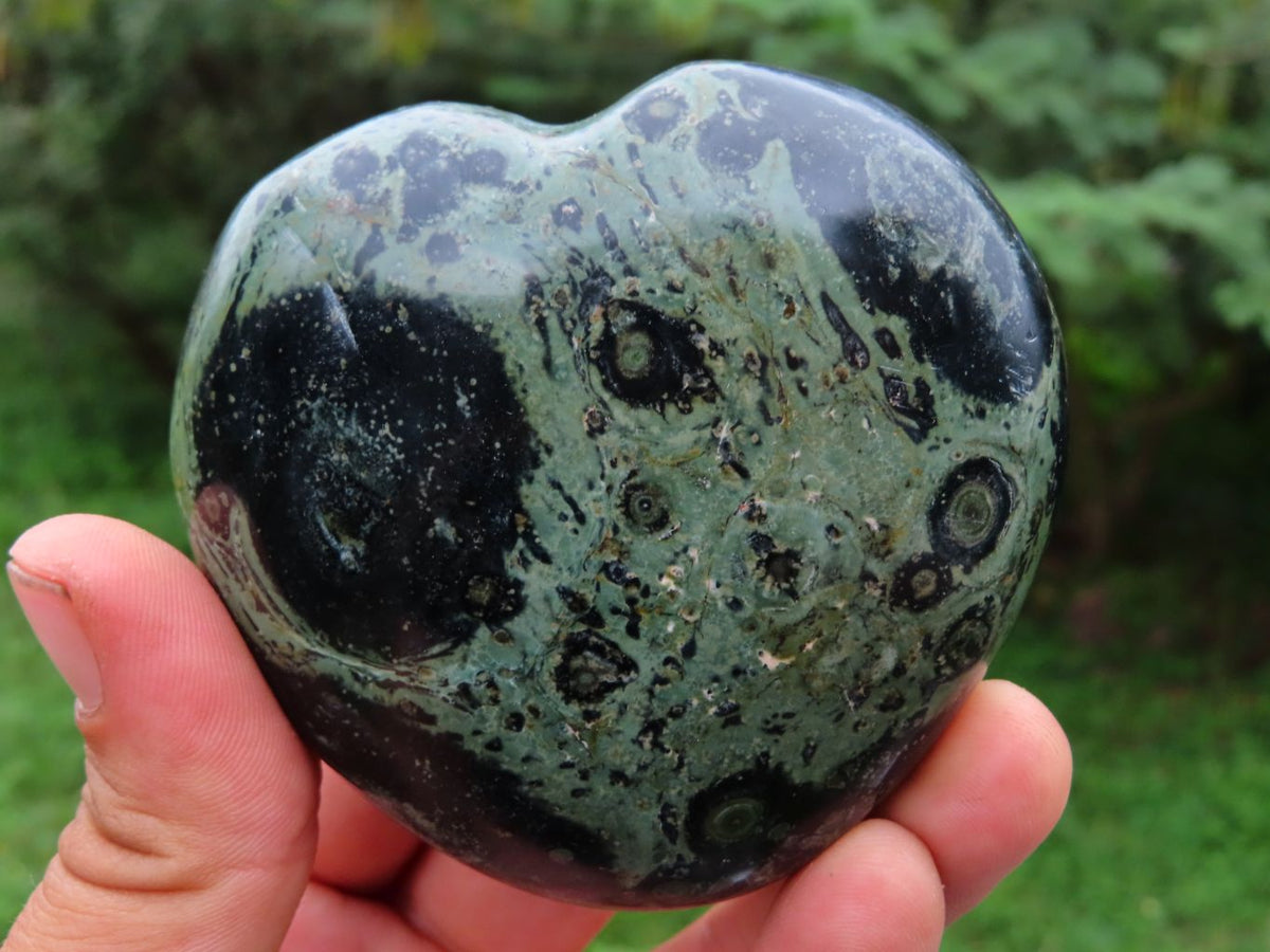 Polished Stromatolite / Nebula Stone Kombaba Hearts x 4 From Madagascar - TopRock