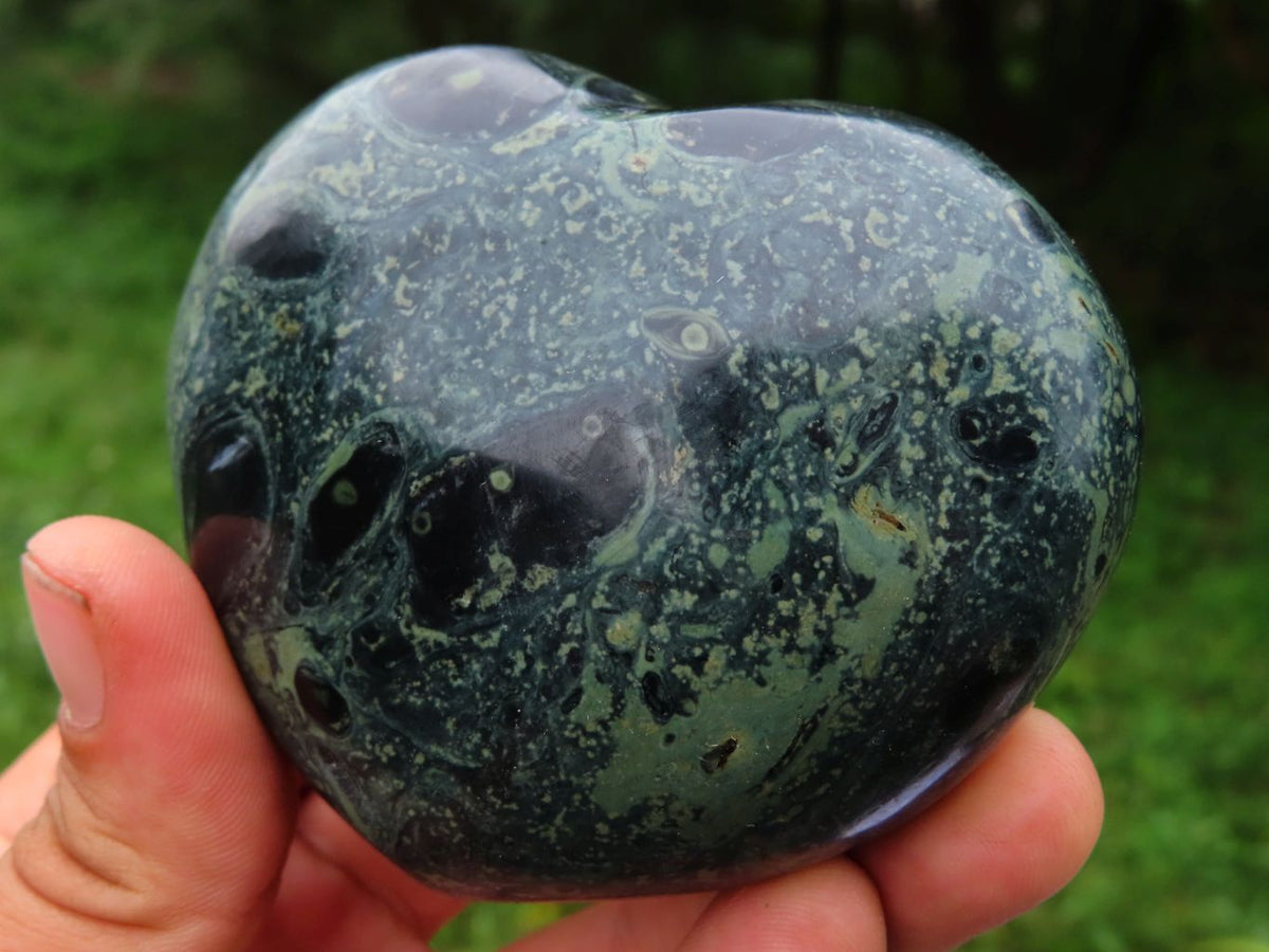 Polished Stromatolite / Nebula Stone Kombaba Hearts x 4 From Madagascar - TopRock