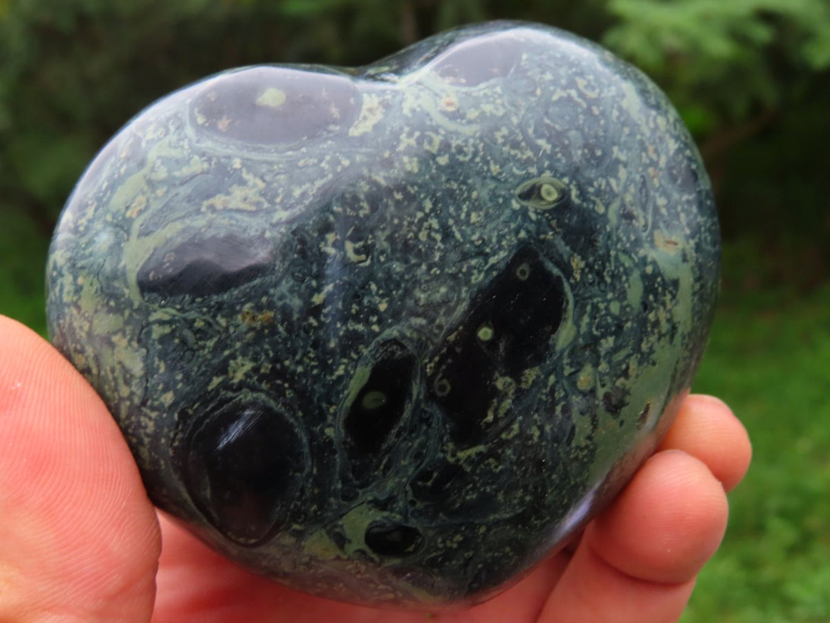 Polished Stromatolite / Nebula Stone Kombaba Hearts x 4 From Madagascar - TopRock