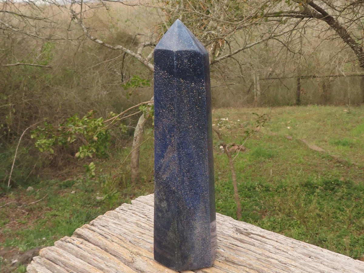 Polished Lovely Tall Lazulite Tower x 1 From Madagascar - TopRock