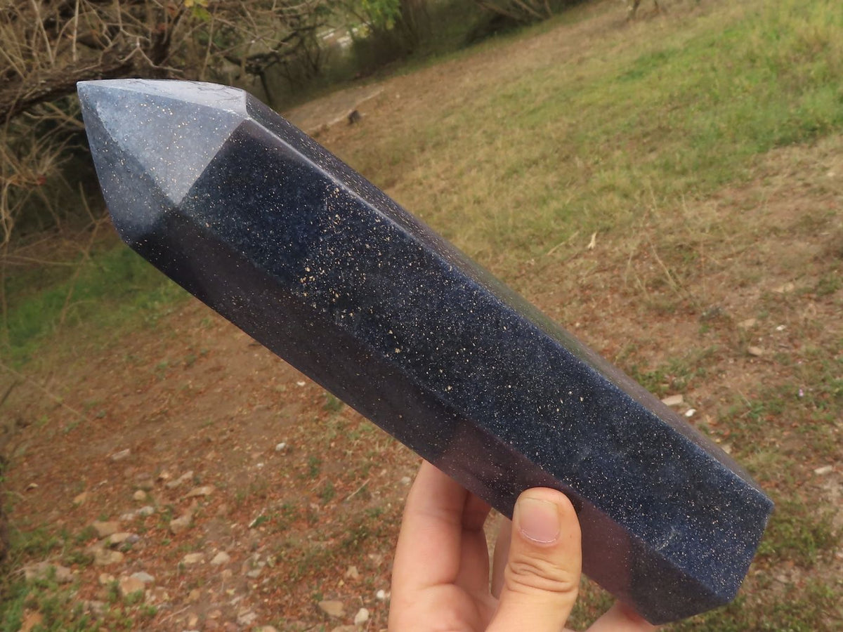 Polished Lovely Tall Lazulite Tower x 1 From Madagascar - TopRock