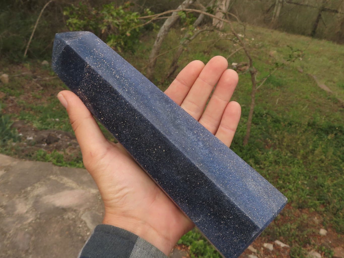 Polished Lovely Tall Lazulite Tower x 1 From Madagascar - TopRock