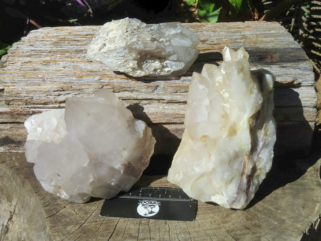 Natural Zimbabwe Quartz Crystal Clusters x 3 From Zimbabwe - TopRock