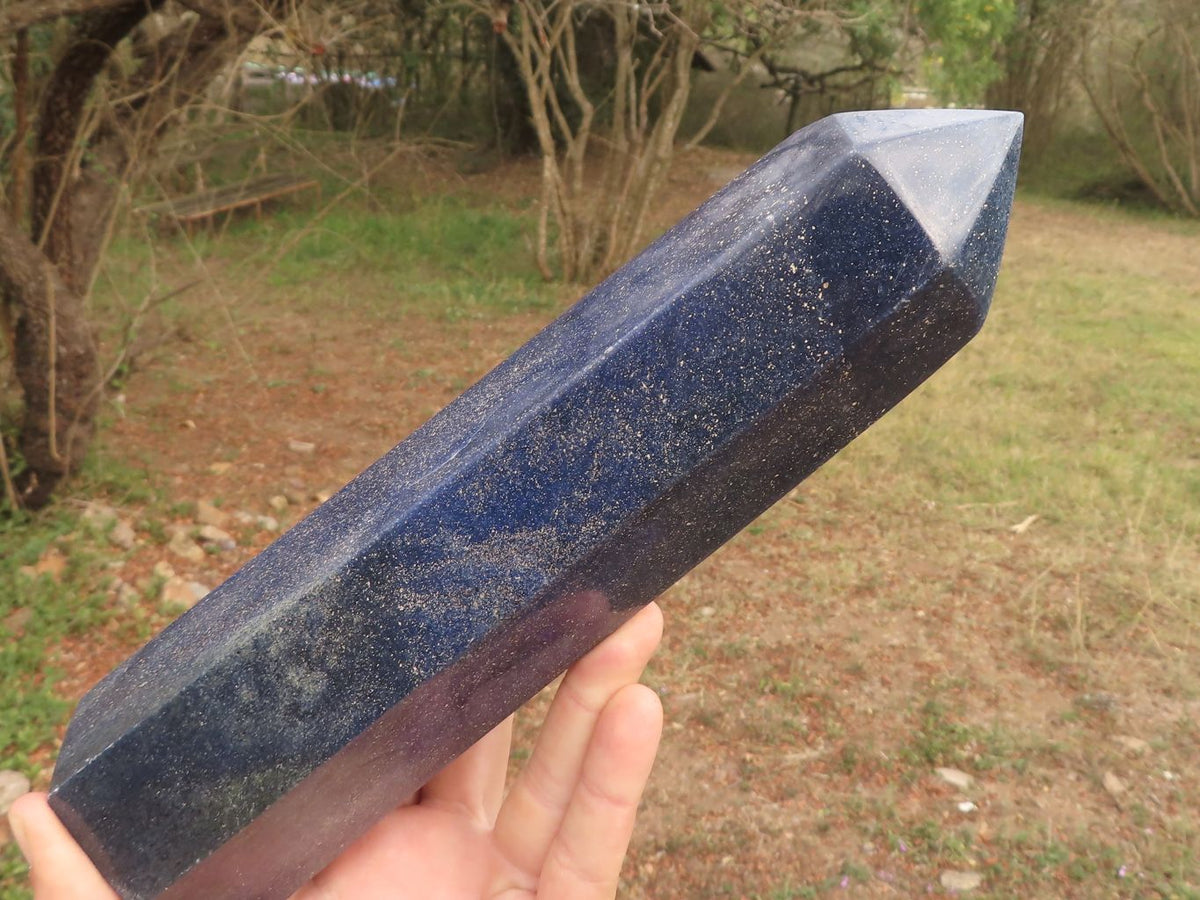 Polished Lovely Tall Lazulite Tower x 1 From Madagascar - TopRock