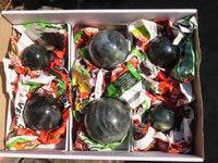 Polished Rare Flashy Labradorite Spheres x 6 From Tulear, Madagascar - Toprock Gemstones and Minerals