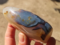 Polished Agate Standing Free Forms x 6 From West Coast, Madagascar - Toprock Gemstones and Minerals
