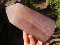 Polished Pink Rose Quartz Points x 2 From Antsirabe, Madagascar - Toprock Gemstones and Minerals