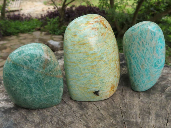 Polished Blue Amazonite Standing Free Forms  x 6 From Zimbabwe - TopRock
