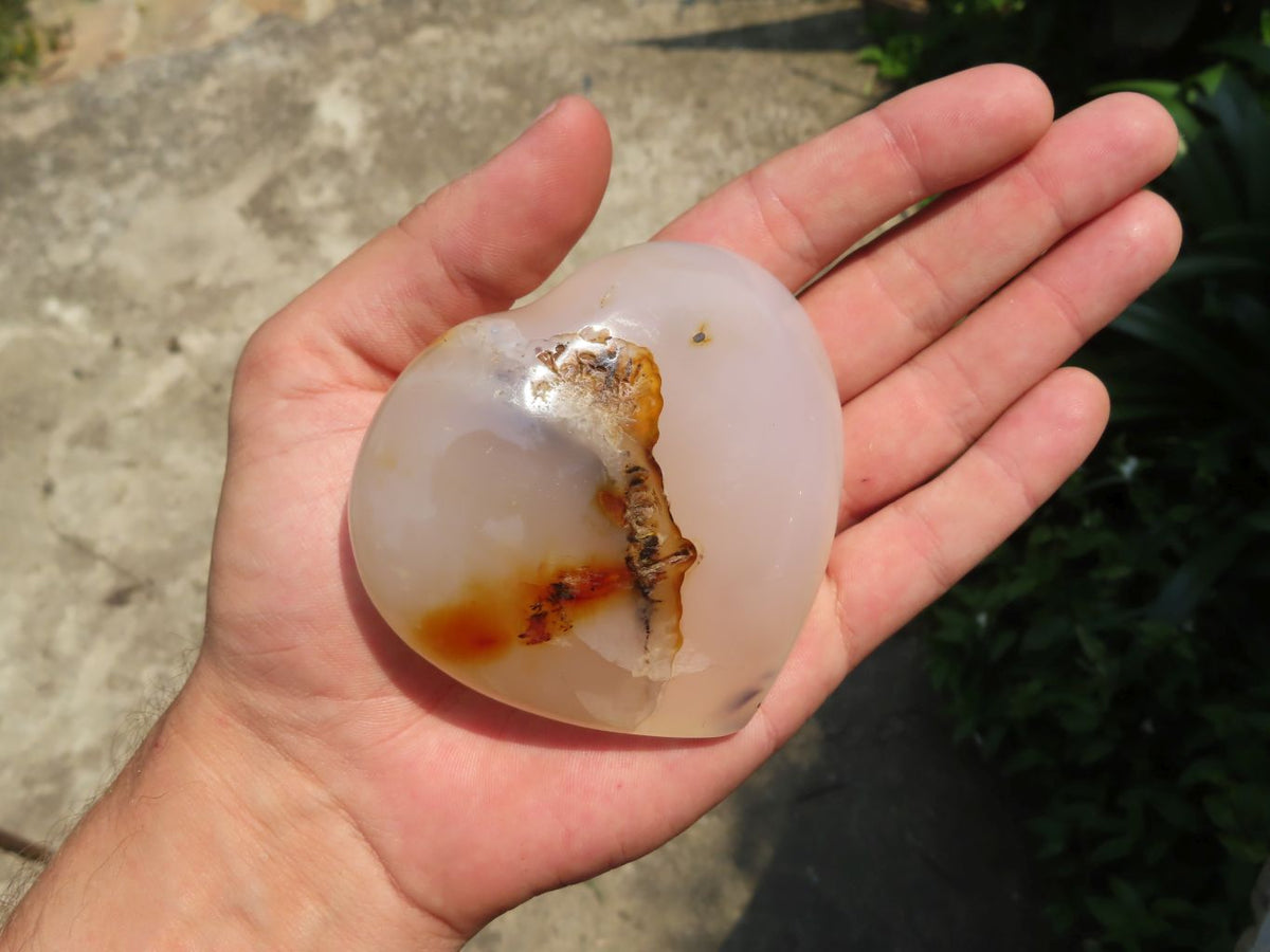Polished Agate Hearts x 6 From Madagascar - TopRock