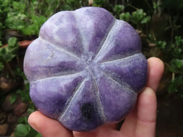 Polished Purple Lepidolite Pumpkin Carvings  x 4 From Zimbabwe - TopRock