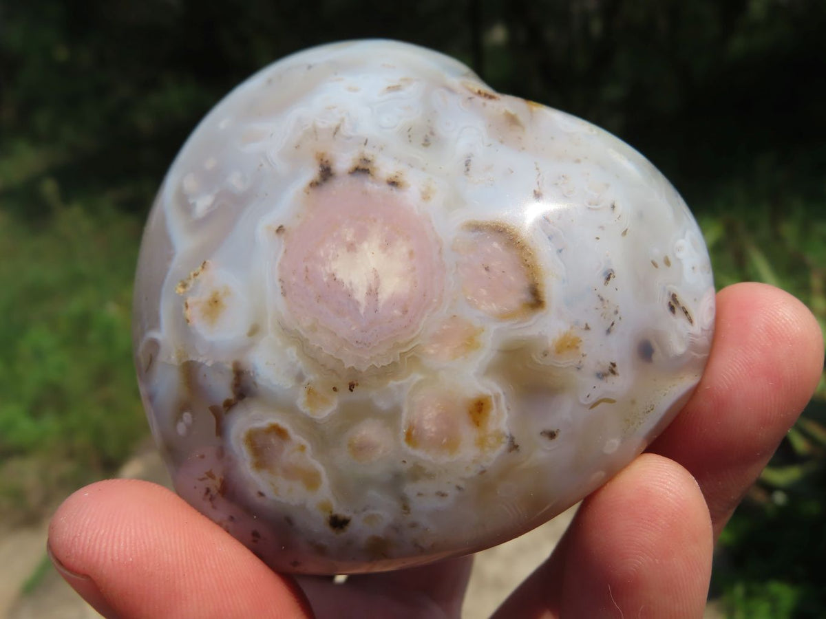 Polished Agate Hearts x 6 From Madagascar - TopRock