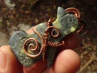 Polished  Copper Wire Wrapped Leopard Stone Eagle Pendants  x 6 From Zimbabwe - Toprock Gemstones and Minerals