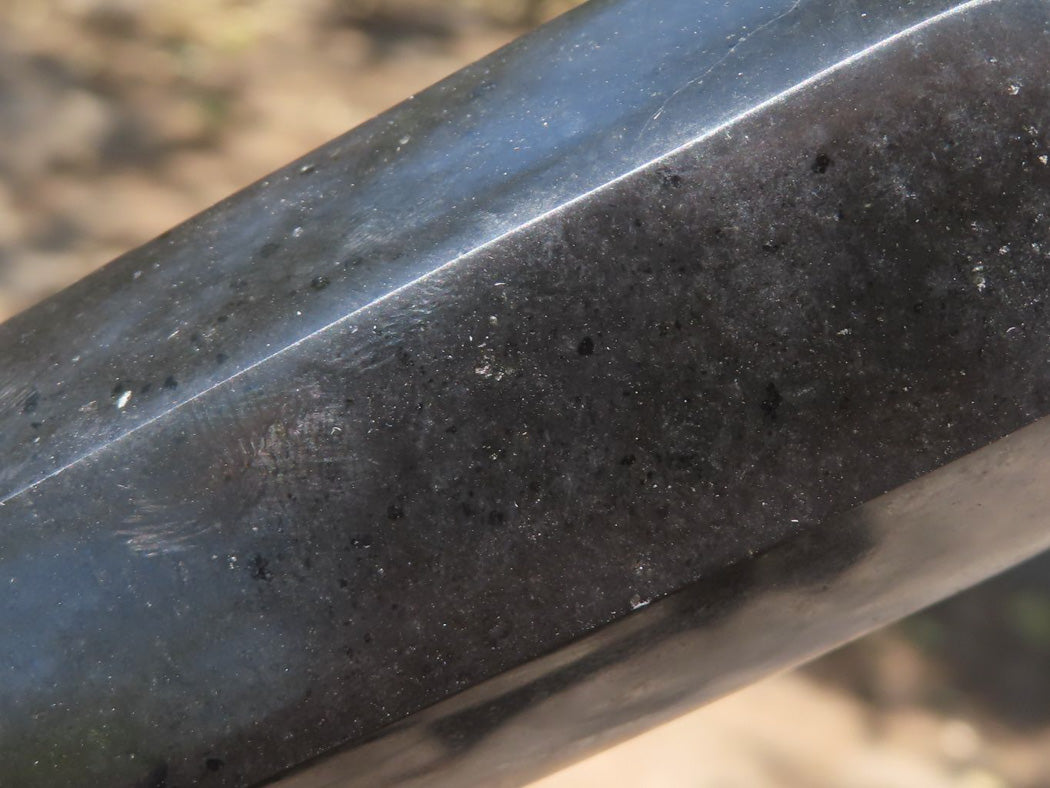 Polished Double Terminated Black Basalt Points x 3 From Madagascar - TopRock