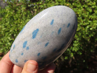 Polished Blue Spotted Spinel Quartz Standing Free Forms x 3 From Madagascar - Toprock Gemstones and Minerals