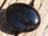 Polished Schorl Black Tourmaline Palm Stones  x 12 From Madagascar - Toprock Gemstones and Minerals