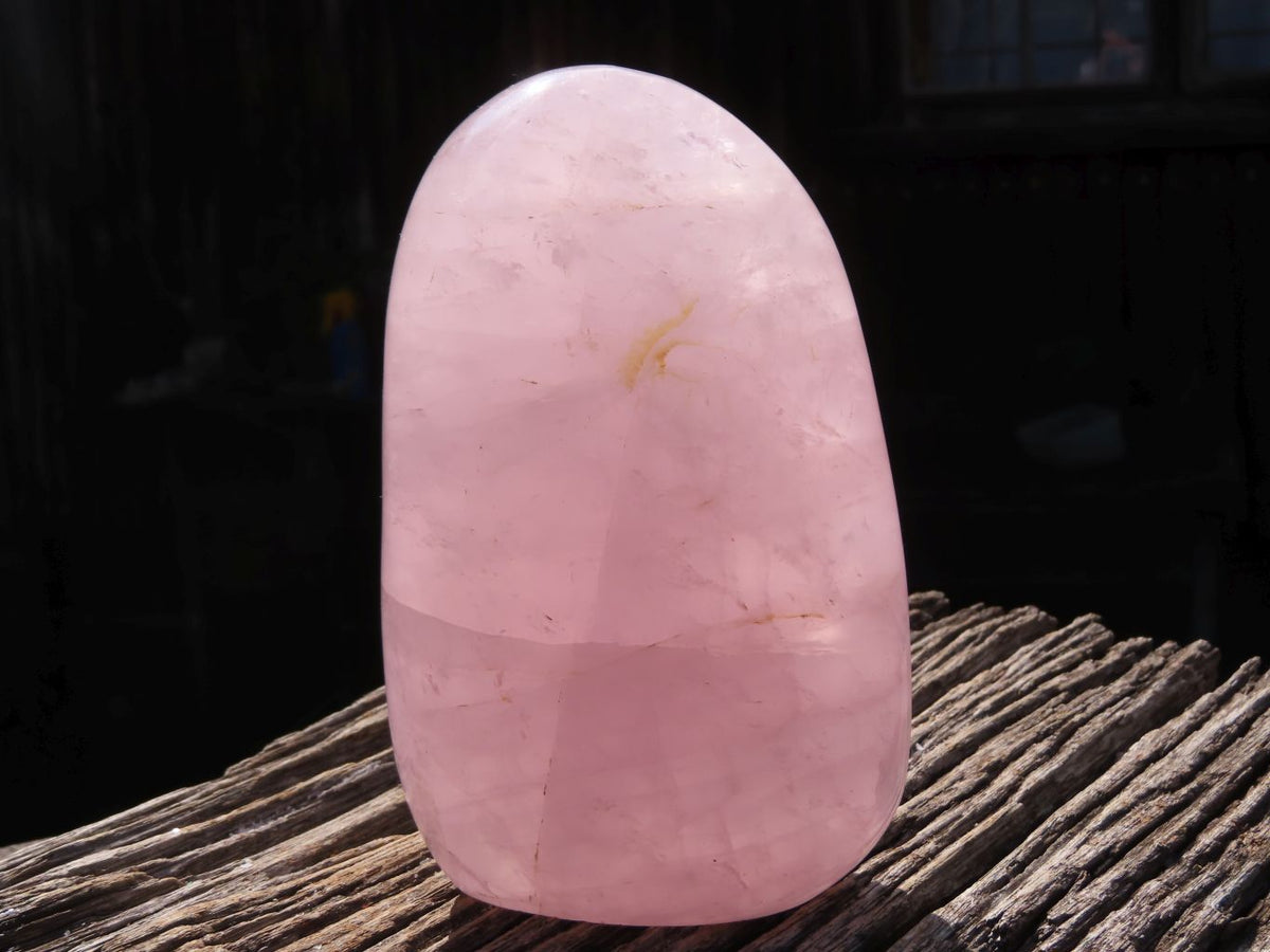 Polished Stunning Pink Rose Quartz Standing Free Form x 1 From Madagascar - TopRock