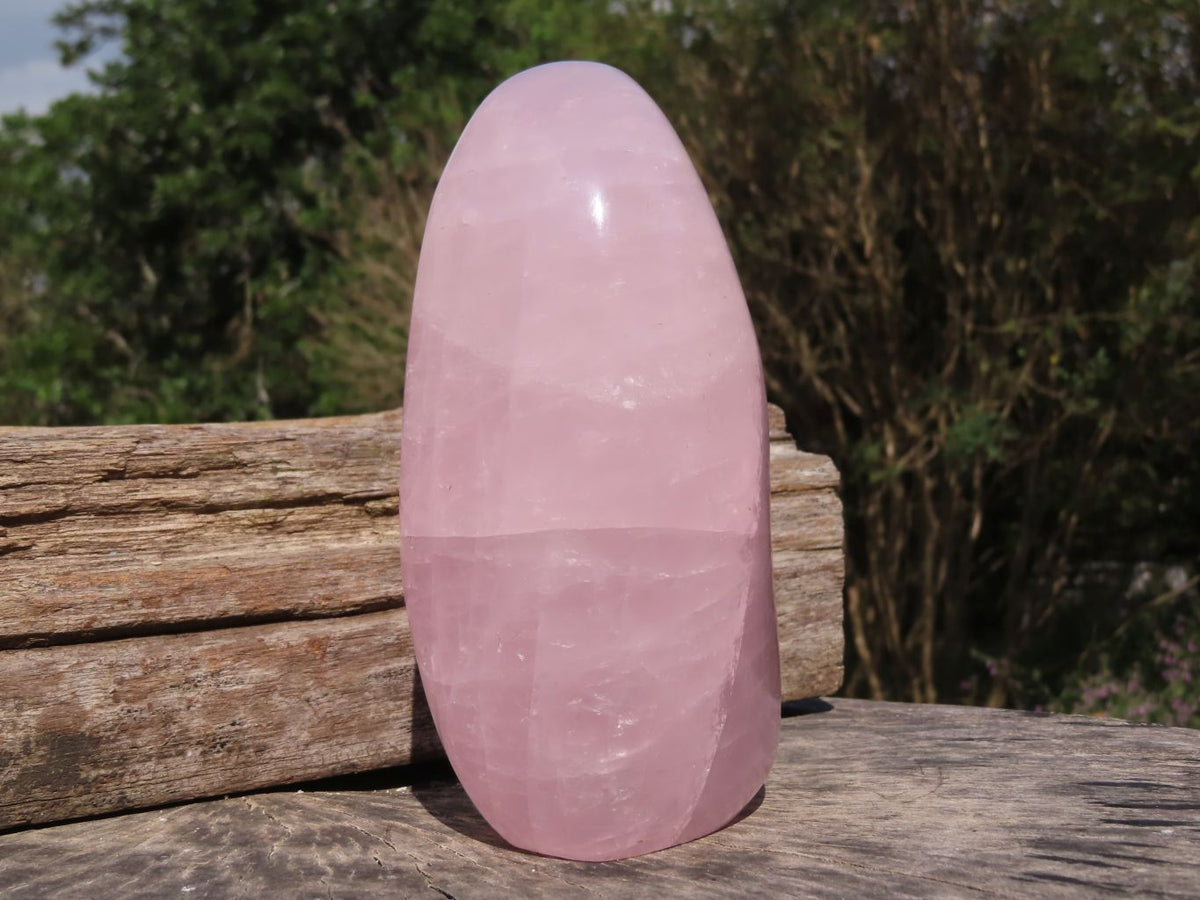 Polished Stunning Pink Rose Quartz Standing Free Form x 1 From Madagascar - TopRock