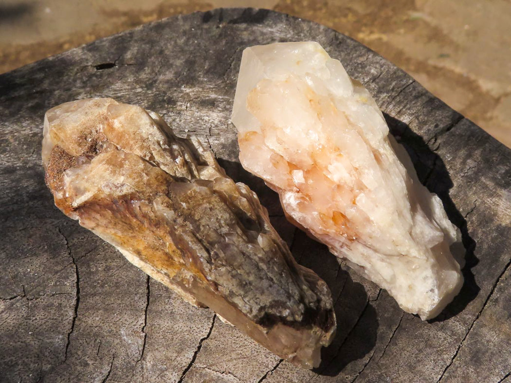 Natural Single Pineapple Quartz Crystals x 35 From Antsirabe, Madagascar - TopRock