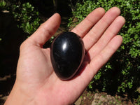 Polished Schorl Black Tourmaline Eggs  x 12 From Madagascar - Toprock Gemstones and Minerals