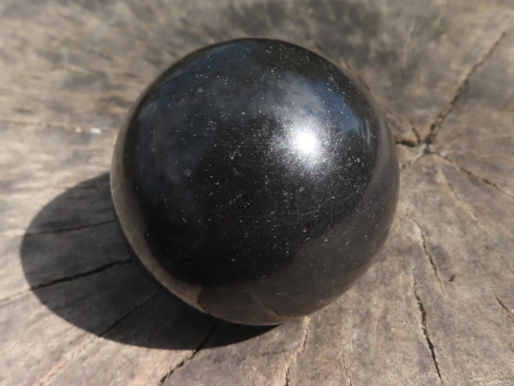 Polished Black Basalt Spheres (Heat Stable for therapy) x 6 From Madagascar - TopRock