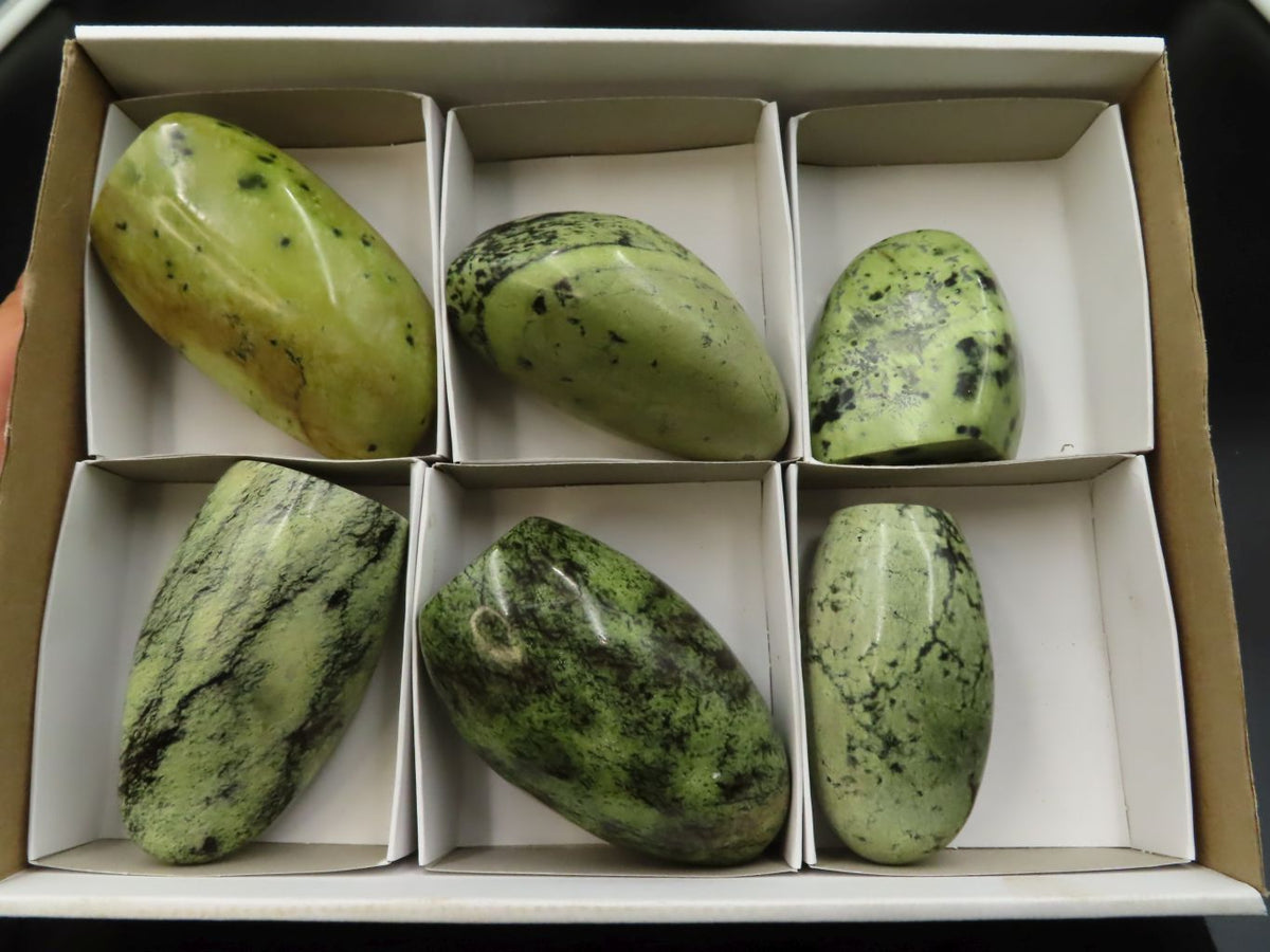 Polished Leopard Stone Standing Free Forms x 3 From Zimbabwe - TopRock