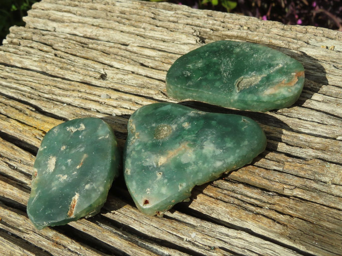 Polished Green Mtorolite "AKA Chrome/Emerald Chrysoprase" Plates x 10 From Zimbabwe - TopRock