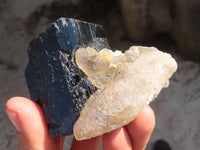 Natural Schorl Black Tourmaline Specimens x 6 From Erongo, Namibia - Toprock Gemstones and Minerals