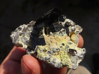 Natural Schorl Black Tourmaline Specimens x 6 From Erongo, Namibia - Toprock Gemstones and Minerals