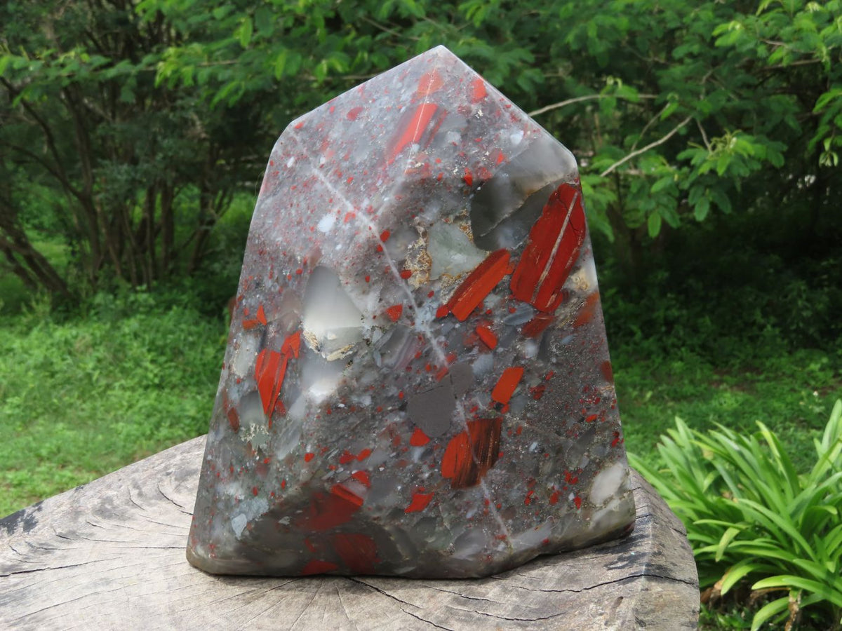 Polished Exceptional A Grade XXL Swaziland Bloodstone (Seftonite) Crystal x 1 From Swaziland - TopRock