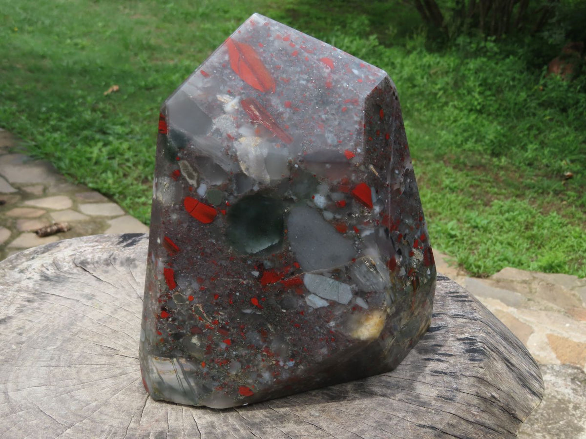 Polished Exceptional A Grade XXL Swaziland Bloodstone (Seftonite) Crystal x 1 From Swaziland - TopRock