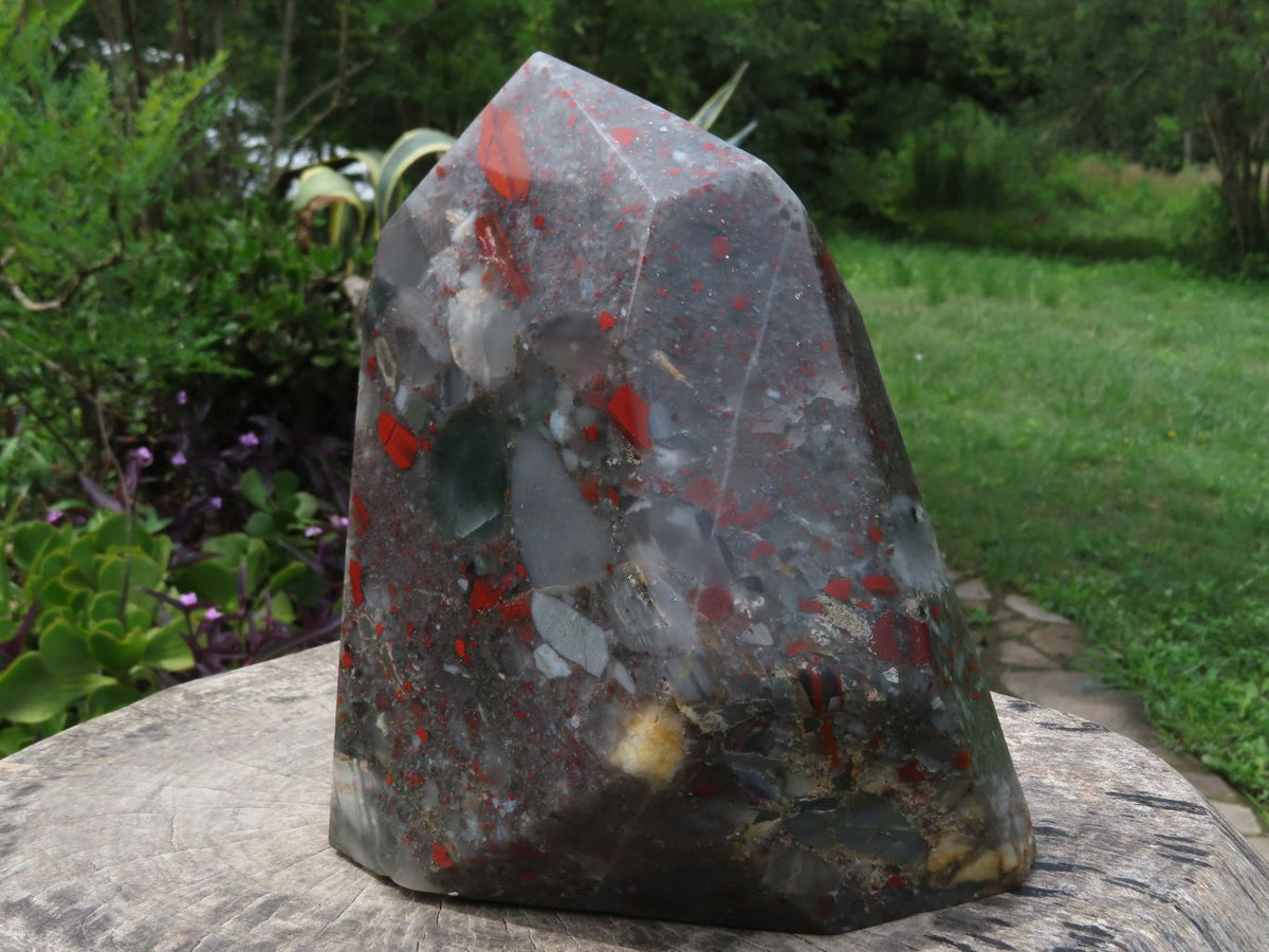 Polished Exceptional A Grade XXL Swaziland Bloodstone (Seftonite) Crystal x 1 From Swaziland - TopRock