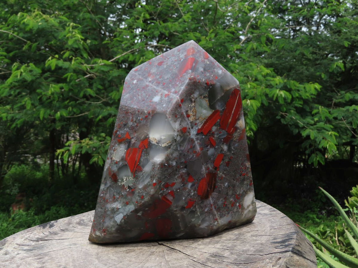 Polished Exceptional A Grade XXL Swaziland Bloodstone (Seftonite) Crystal x 1 From Swaziland - TopRock