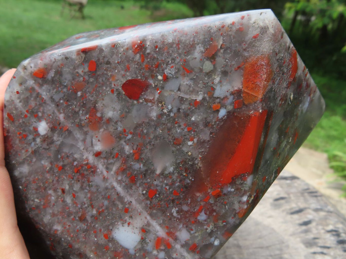 Polished Exceptional A Grade XXL Swaziland Bloodstone (Seftonite) Crystal x 1 From Swaziland - TopRock