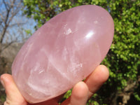 Polished Pink Rose Quartz Standing Free Forms x 2 From Antsirabe, Madagascar - Toprock Gemstones and Minerals