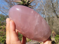 Polished Pink Rose Quartz Standing Free Forms x 2 From Antsirabe, Madagascar - Toprock Gemstones and Minerals