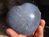 Polished Blue Lazulite Hearts  x 4 From Madagascar - Toprock Gemstones and Minerals