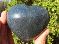 Polished Blue Lazulite Hearts  x 4 From Madagascar - Toprock Gemstones and Minerals