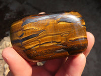 Polished Golden Tigers Eye Free Forms x 6 From Prieska, Northern Cape - Toprock Gemstones and Minerals