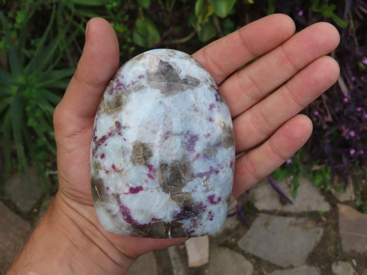 Polished Pink Rubellite Standing Free Forms & One Large Heart x 3 From Ambatondrazaka, Madagascar - TopRock