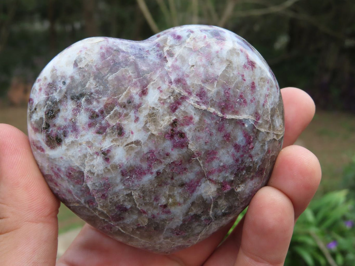 Polished Pink Rubellite Standing Free Forms & One Large Heart x 3 From Ambatondrazaka, Madagascar - TopRock