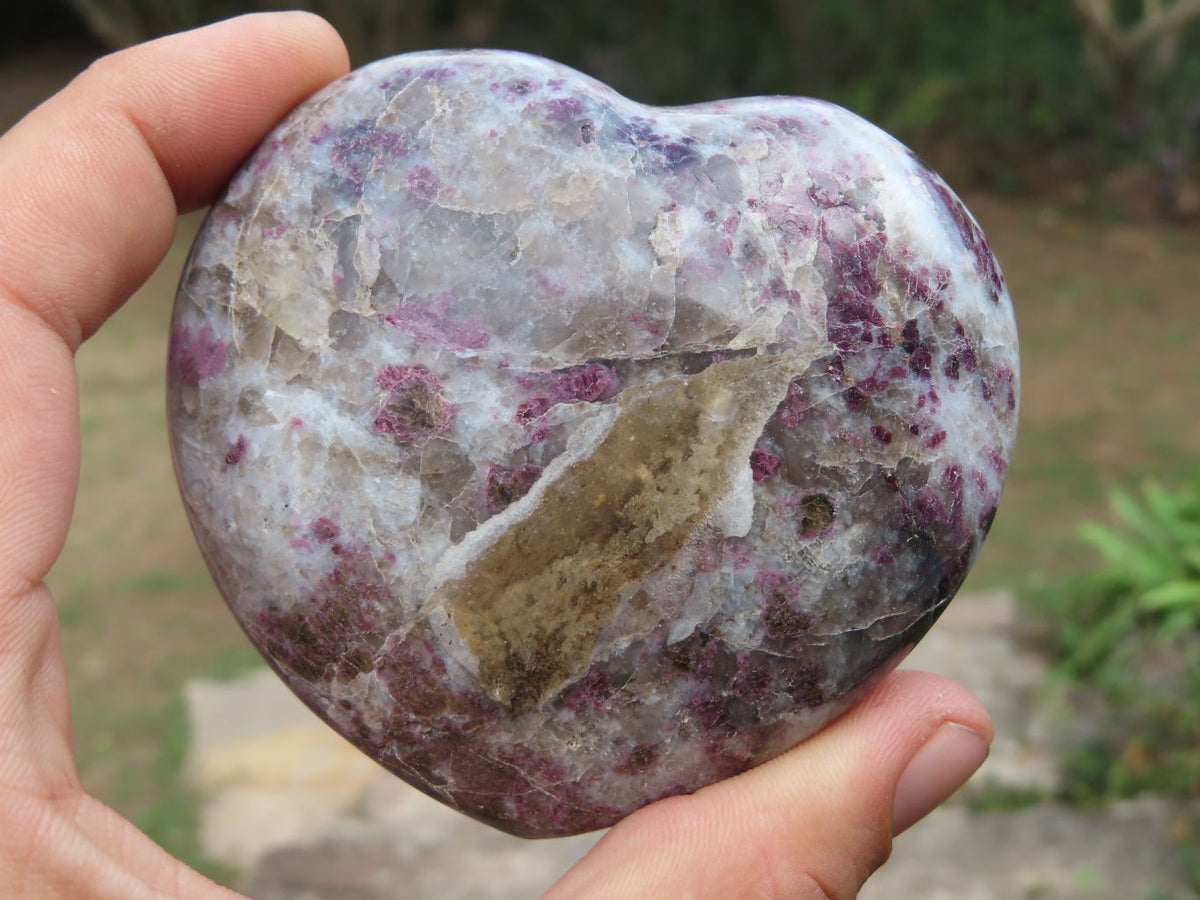 Polished Pink Rubellite Standing Free Forms & One Large Heart x 3 From Ambatondrazaka, Madagascar - TopRock