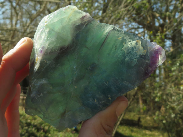 Natural Larger Selected Watermelon Fluorite Cobbed Specimens x 6 From Uis, Namibia - TopRock