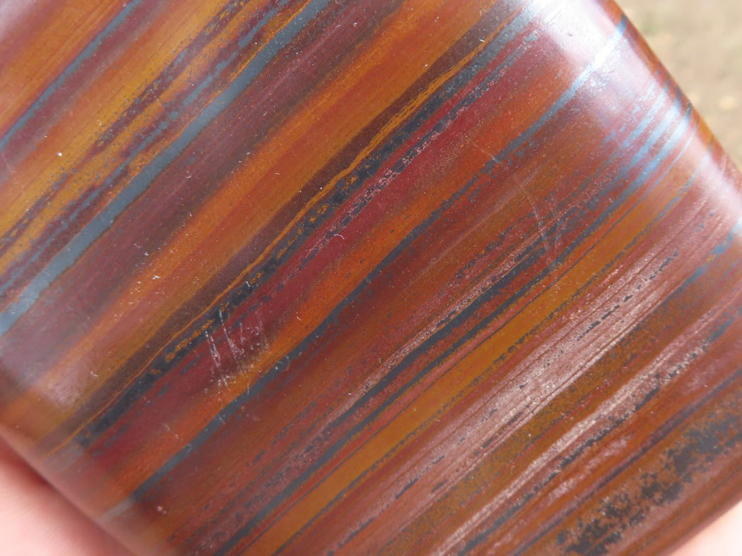 Polished Banded Tiger Iron / Muggle Stone Standing Free Forms x 3 From Prieska, Northern Cape - TopRock