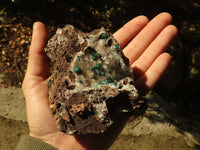 Natural Rare Ball Malachite On Drusy Quartz & Dolomite Specimens x 2 From Kambove, Congo - Toprock Gemstones and Minerals