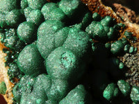 Natural Rare Ball Malachite On Drusy Quartz & Dolomite Specimens x 2 From Kambove, Congo - Toprock Gemstones and Minerals