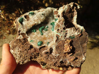 Natural Rare Ball Malachite On Drusy Quartz & Dolomite Specimens x 2 From Kambove, Congo - Toprock Gemstones and Minerals